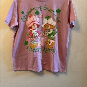 NWT Juniors Pink Strawberry Shortcake Graphic Tee S (4-6)